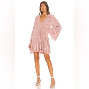 FREE PEOPLE Cant Help It Mini Dress- Pink (Size XS)